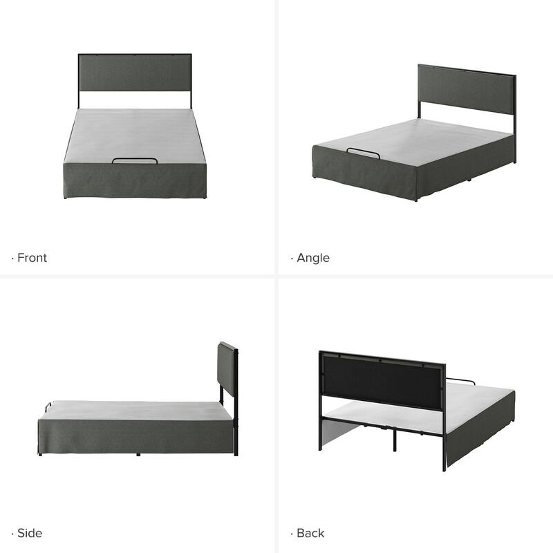 Oliver Modern Washable Slipcover Bed Upholstered Metal by HULALA HOME