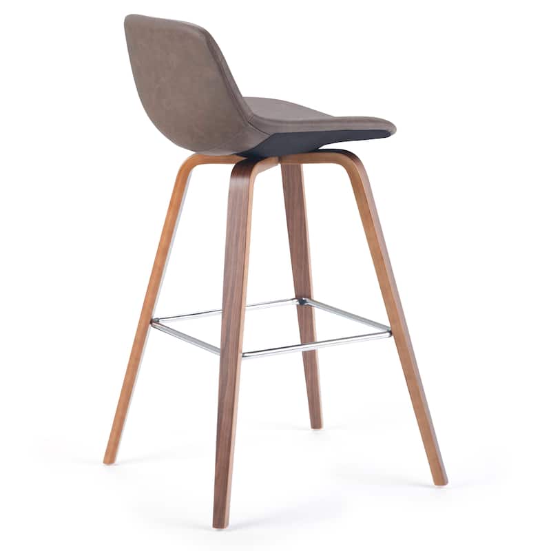 WYNDENHALL Cacey Mid Century Modern Bentwood Counter Height Stool (Set of 2) - 20.7'' x 21.1'' x 36.6