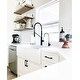 preview thumbnail 2 of 15, 36-Inch Fireclay Farmhouse Kitchen Sink - Contemporary European Design