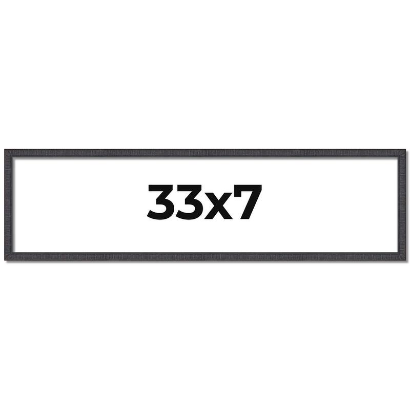 33x7 Frame Brown Picture Frame - Complete Modern Photo Frame Includes
