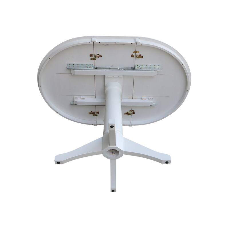 36" Round Top Pedestal Table w/12" Leaf