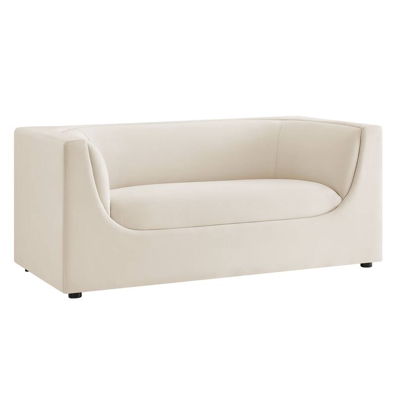 Hilda 67" Curved Back Performance Velvet Loveseat