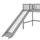 preview thumbnail 11 of 11, Twin Size Low Loft Bed with Removable Slide and Vertical Ladder , Pine Wood and MDF Construction