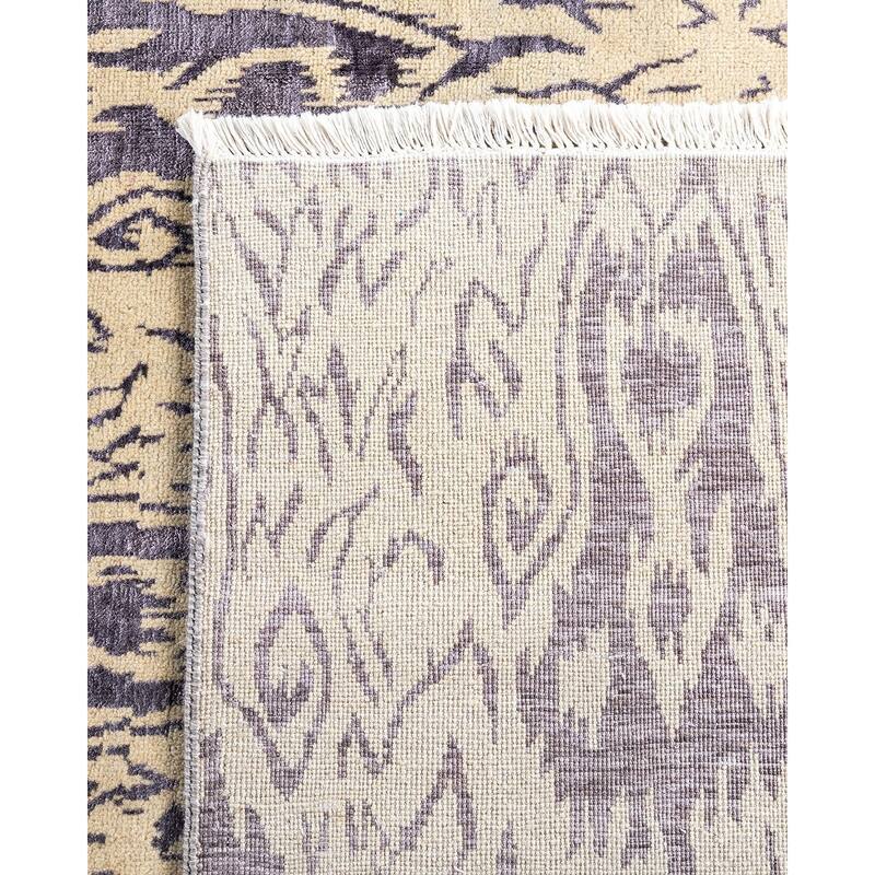 Ikat One-of-a-Kind Hand-Knotted Area Rug - Beige, 8' 0" x 10' 1" - 8' 0" x 10' 1"