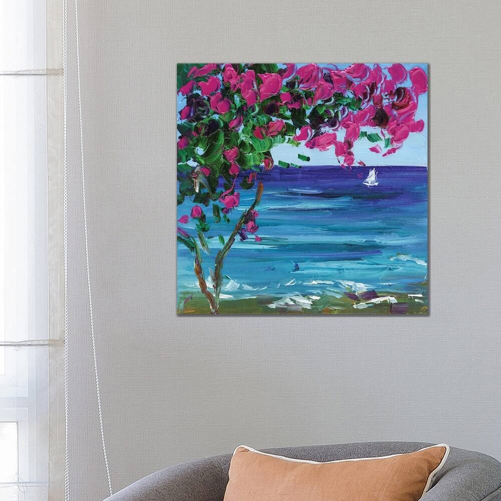 iCanvas "Bougainvillea In Greece" by Nataly Mak Canvas Print