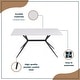 preview thumbnail 25 of 131, Elega Modern Sintered Stone Dining Table Modern Trestle Base Powder-Coated Steel Frame Kitchen Table - 47"-71"
