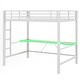 preview thumbnail 28 of 29, Full Size Gaming Metal Loft Bed Frame with LED Light and Desk, 77.2"L x57.3"W x 72"H