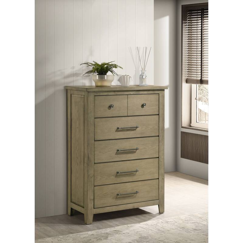 Hazlewood 5-drawer Bedroom Chest of Drawers Vineyard Oak