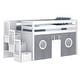 preview thumbnail 20 of 69, JACKPOT Contemporary Low Loft Twin Bed with 3 Step Stairway and Tent