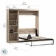 preview thumbnail 55 of 91, Pur Full Murphy Bed with Shelving Unit (84W) by Bestar
