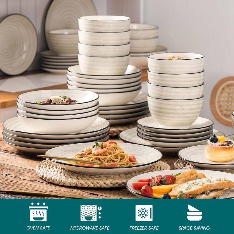 vancasso Bonbon Stoneware 48-Piece Dinnerware Set(Service for 12)