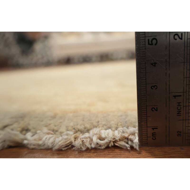 Hand Knotted Oriental 100% Wool Carpet Traditional Floral Brown Peshawar Area Rug - 5' 0'' X 4' 10''