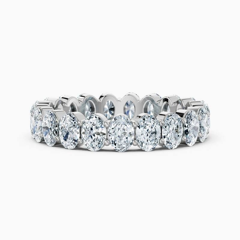Auriya 14k Gold Oval North-South Lab Grown Diamond Eternity Band 2.40 - 10.50 ct. tw. (F-G, VS) - 3.15 ct. wt. - 5.5 - White