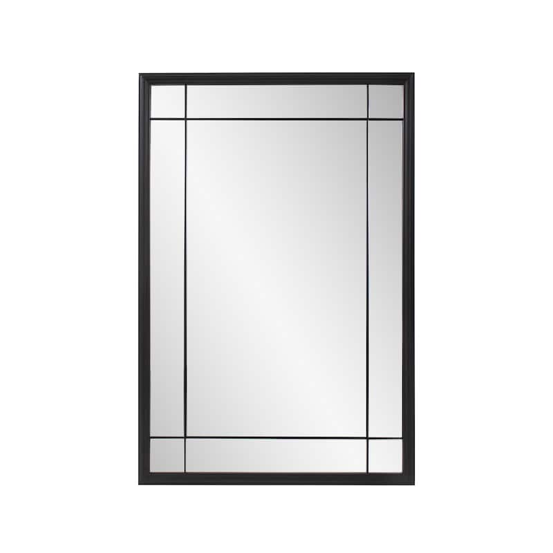 Allan Andrews Antique Brass Metal French Multi-Panel Framed Vantiy and Wall Mirror - 36"H x 24"W - 36"H x 24"W - Black
