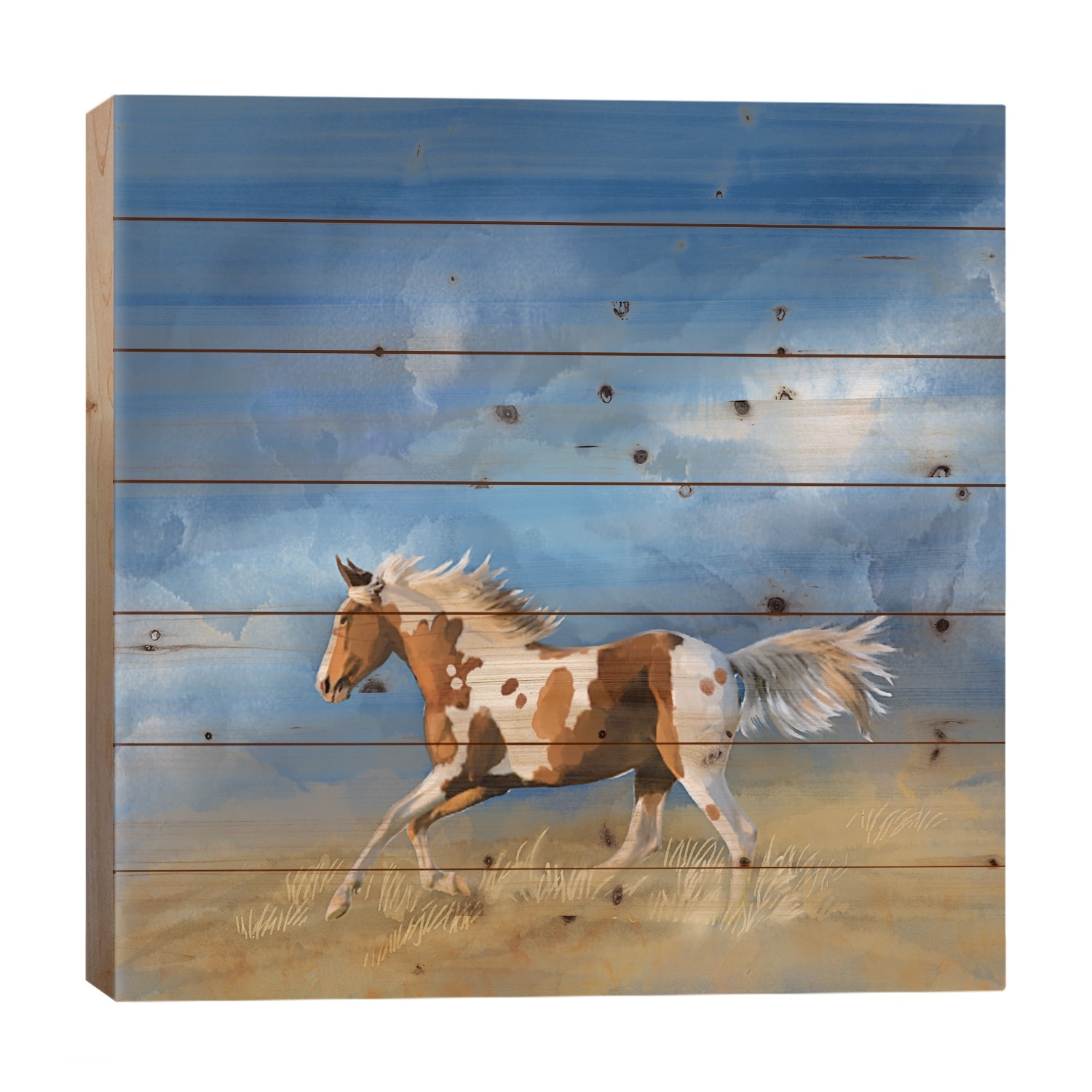 Home Before the Storm Print On Wood by Thomas Little - Multi-Color