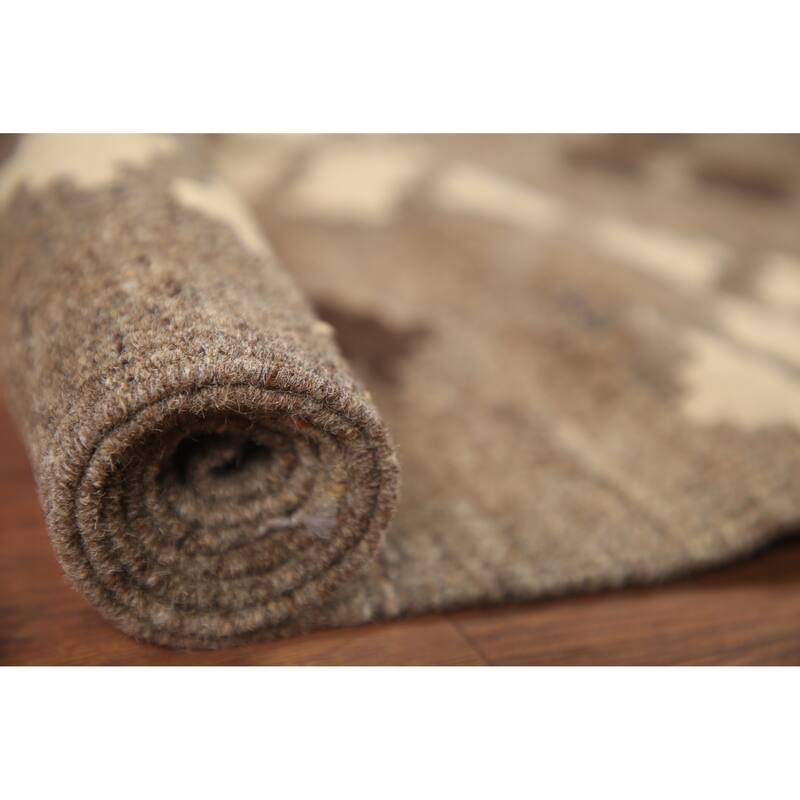 Hand Woven Oriental 100% Wool Carpet Southwestern Geometric Multi-Colored Kilim Area Rug - 6' 3'' X 5' 1''