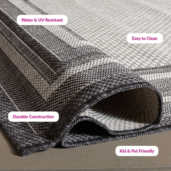 dimension image slide 1 of 10, SAFAVIEH Courtyard Vickie Indoor/ Outdoor Waterproof Patio Backyard Rug