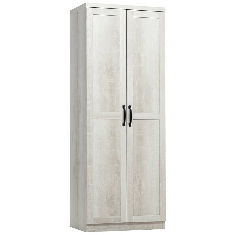 2-Door Kitchen Pantry Buffet Cabinet, Freestanding Storage Cabinet with 5-tier Shelving and 2 Adjustable Shelves