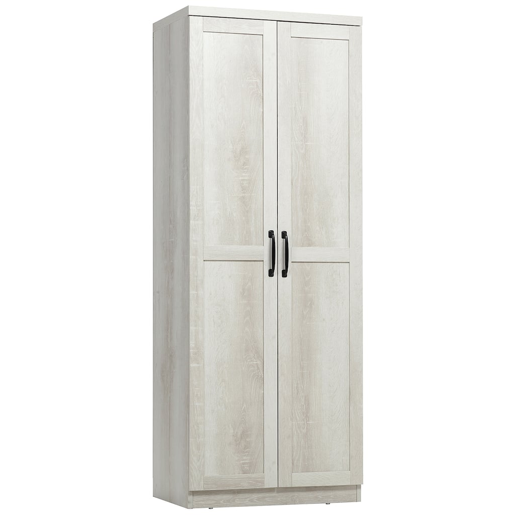 63" 2-Door Kitchen Pantry, Freestanding Storage Cabinet with 5-tier Shelving and 2 Adjustable Shelves
