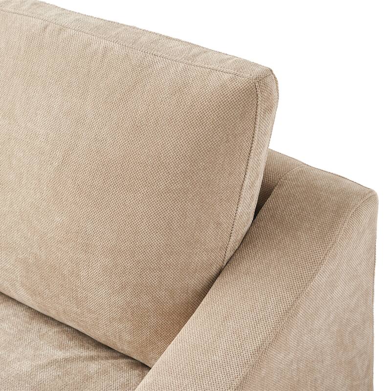119'' Linen Upholstered Sectional Sofa 5 Seats U-shape Modular Couch