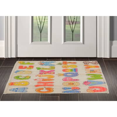 Hand Made Multi Color Polyester Modern&Contemporary Oriental Area Rug - 2' x 3'
