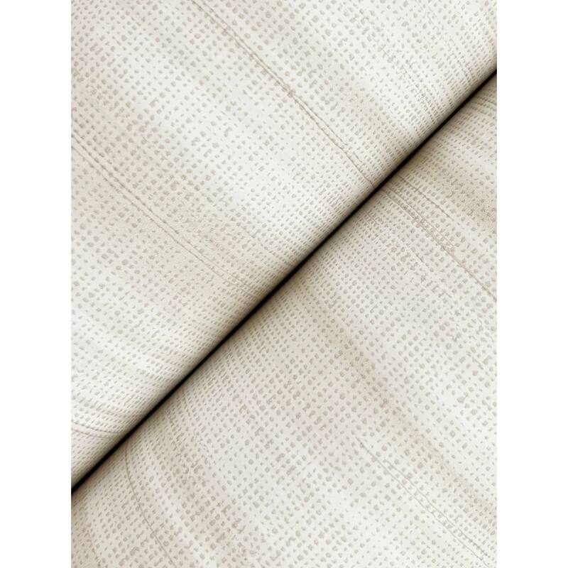 Ronald Redding Brushed Linen White Wallpaper