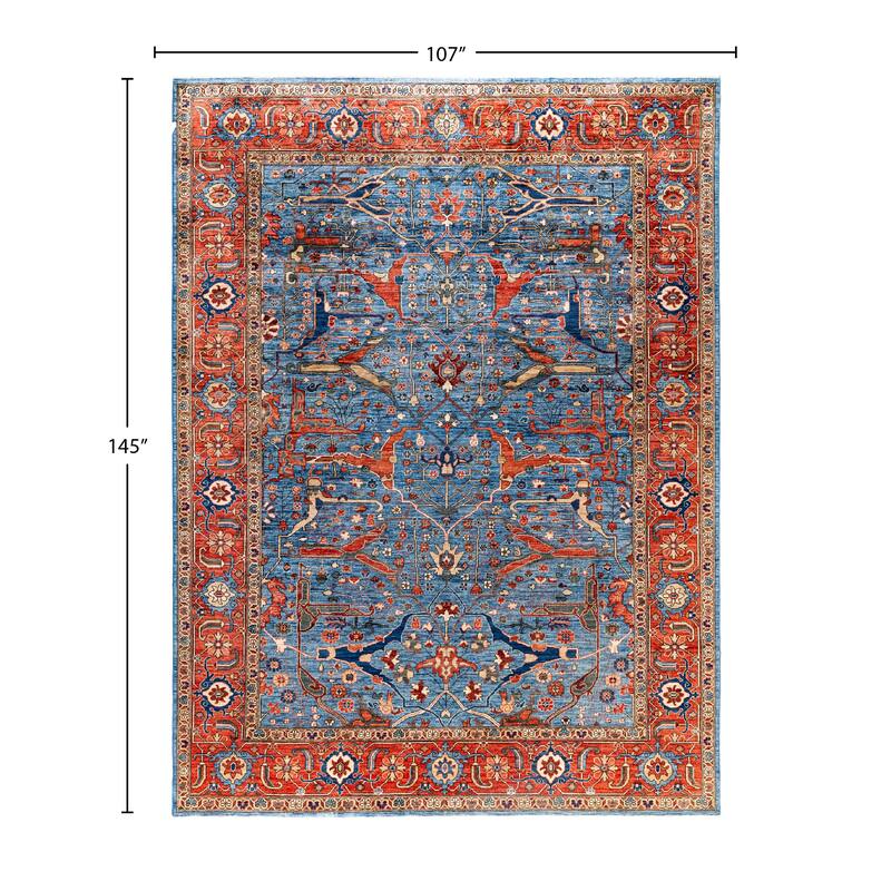 Serapi One-of-a-Kind Hand-Knotted Area Rug - Blue - 8' 11" x 12' 1"