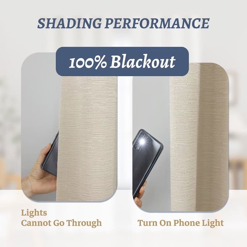 Blackout Cotton Blend Grommet Curtain Pair (2 panels)