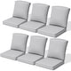 preview thumbnail 85 of 128, 21 W x 22 D in. Deep Seat Outdoor Cushion Set by Crestlive Products 6-Seater - Light Grey