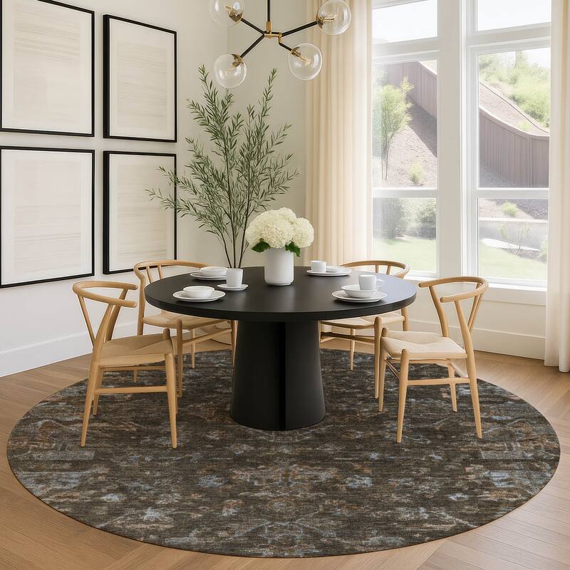 Machine Washable Indoor/ Outdoor Traditional Chelsea Chantille Rug