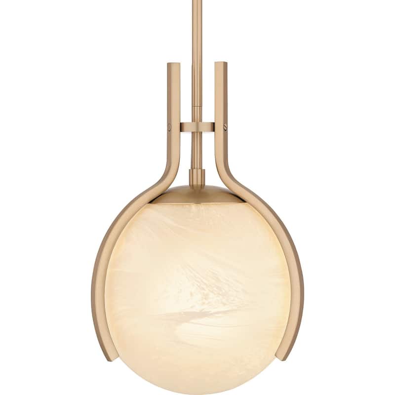 Bronze Gold One Light Pendant from the Quoizel Pendant Collection