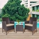 preview thumbnail 21 of 49, Pheap Outdoor 3-piece Cushioned Wicker Bistro Set by Havenside Home