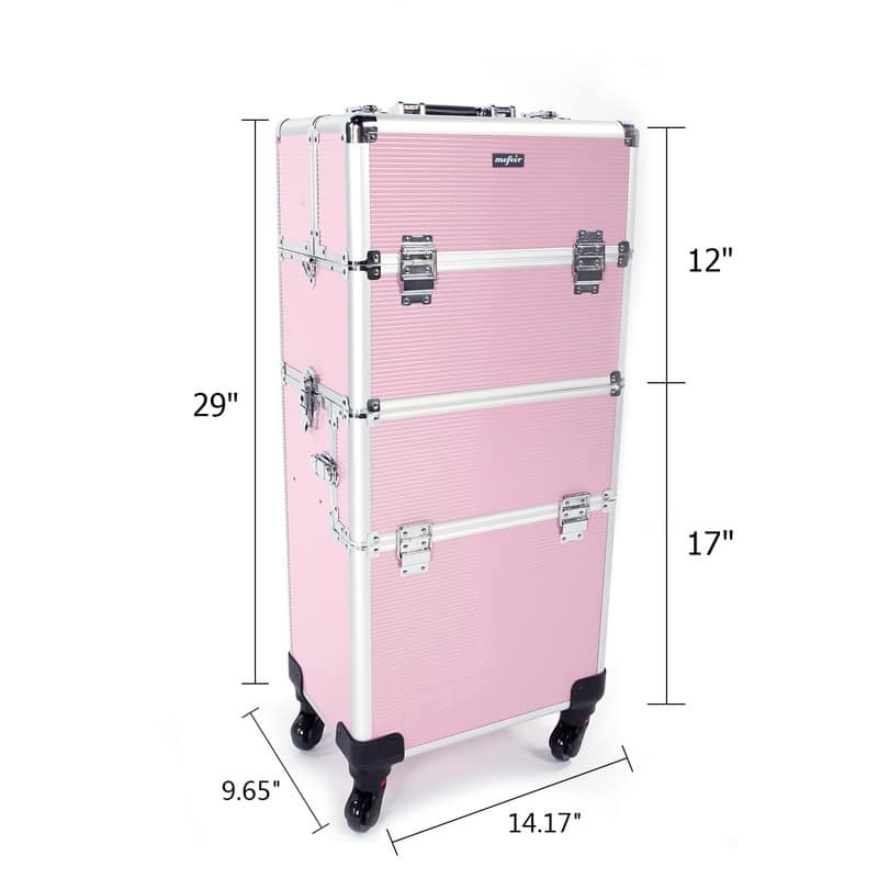 3 in 1 Aluminum Cosmetic Makeup Case Tattoo Box - N/A