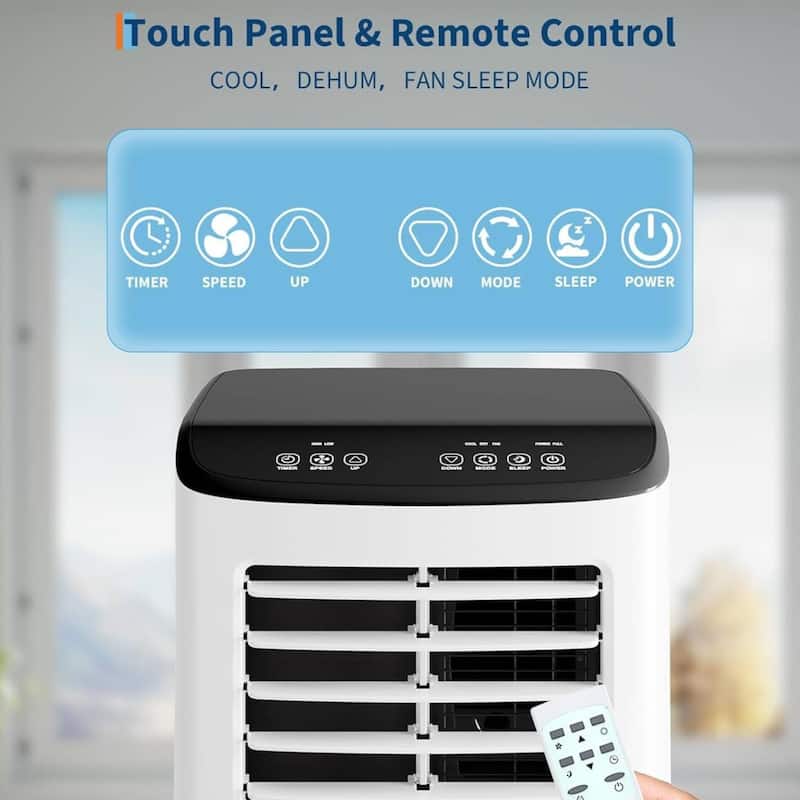 3-in-1 8000 Btus Cooling AC Portable Air Conditioner for Bedrooms - N/A
