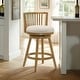 preview thumbnail 8 of 64, Harper Modern Swivel Bar Stool, Upholstered Counter Height Chair with Solid Wood Frame