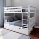 preview thumbnail 11 of 24, Max and Lily Full over Full Bunk Bed with Trundle Bed White