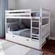 preview thumbnail 16 of 36, Max and Lily Full over Full Bunk Bed with Trundle Bed White