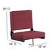 2 Pack 500 lb. Rated Lightweight Stadium Chair-Handle-Padded Seat