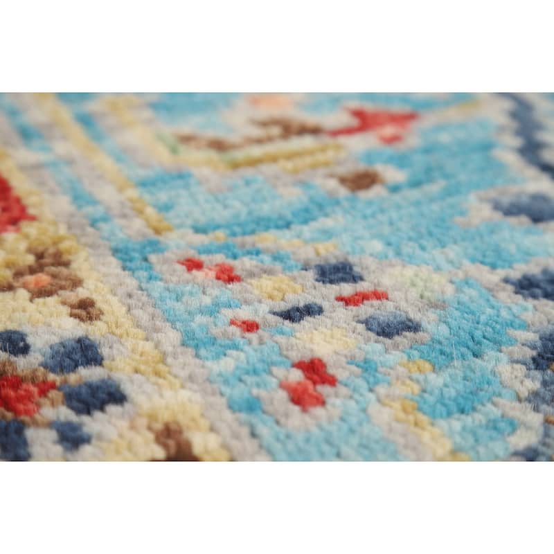 Hand Knotted Oriental 100% Wool Carpet Transitional All-Over Greys & Charcoal Oushak Area Rug - 12' 0'' X 9' 2''