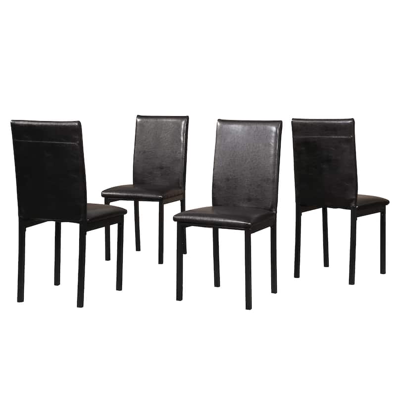 Metal Frame Dining Chairs, Set Of 4