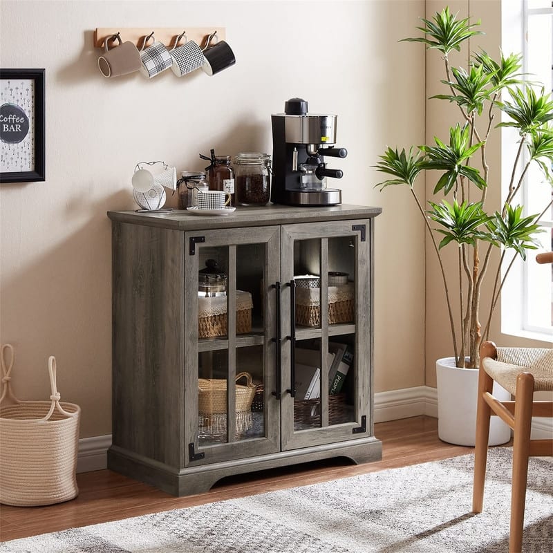 Coffee Bar Storage Cabinet - 16"D x 32"W x 32"H