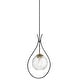 preview thumbnail 1 of 6, Minka Lavery 1531 Cody 9" Wide Mini Pendant with Clear Water Glass