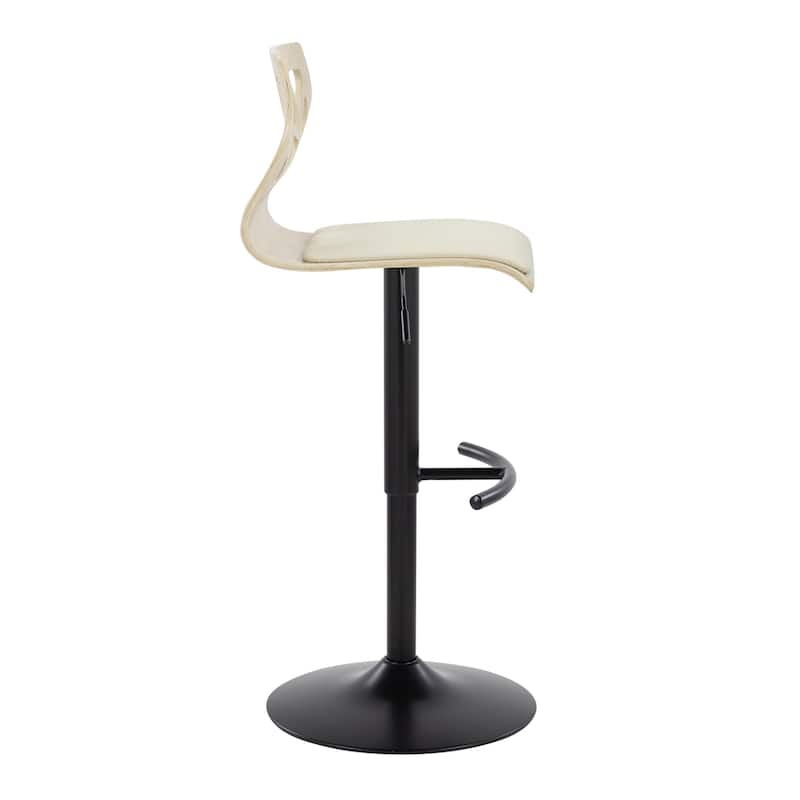 Carson Carrington Sala Adjustable Bar Stool with Rounded T Footrest (Set of 2)
