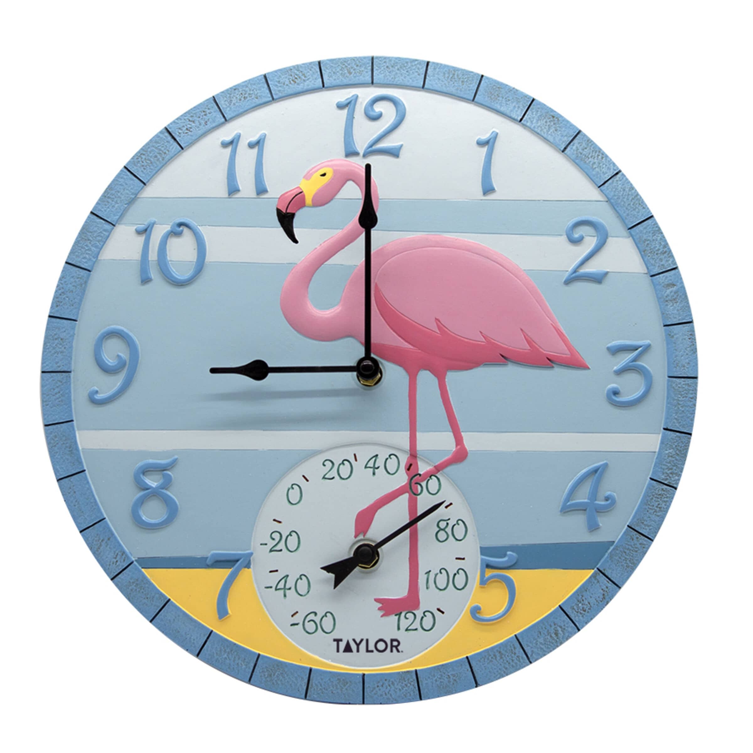 taylor outdoor clock thermometer