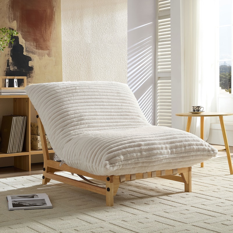 Accent Armless Lazy Sofa,Casual Single Sofa,Corduroy Fabric, For Living Room And Bedroom,With Backrest,Single Seat