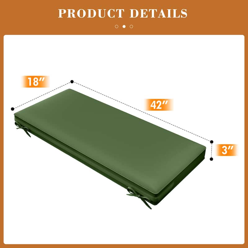 Waterproof Outdoor/Indoor Bench Seat Cushion Replacement for Patio Furniture