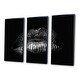 preview thumbnail 10 of 12, Designart "Sexy Golden Metallized Female Lips I" Modern Framed Canvas Wall Art Set of 3 - 4 Colors of Frames