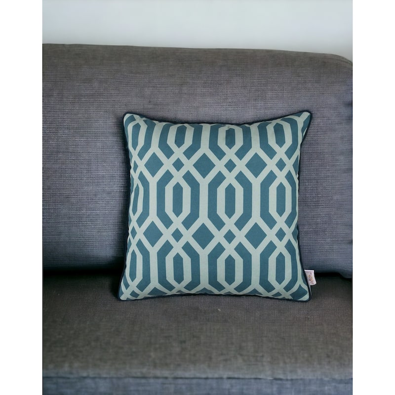 HomeRoots 18" Teal Throw Pillow Cover - Accent