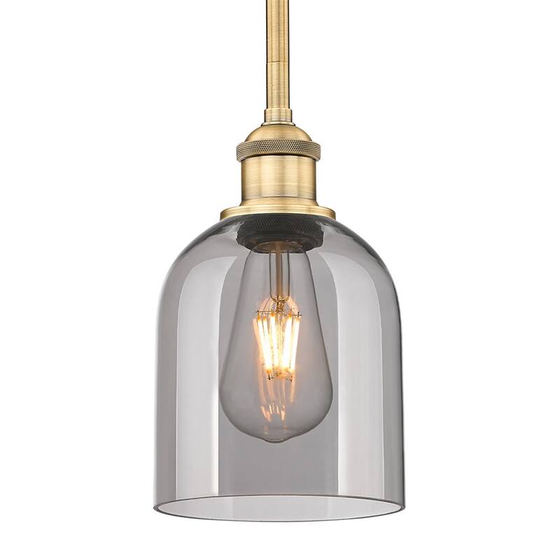 Innovations Lighting 616-1S 9 6 Bella Pendant Bella 6" Wide Mini - Brushed Brass / Light Smoke