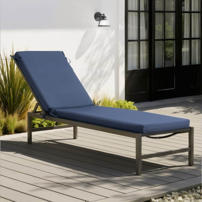 Outdoor Patio Chaise Lounge Chair Cushion - 71.65 inches - 1PC - NEW Navy Blue